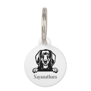 dachshund dog personalized name tag