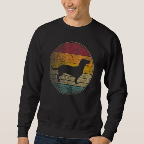 Dachshund Dog Pet Gif Retro Style Vintage 70s 80s  Sweatshirt