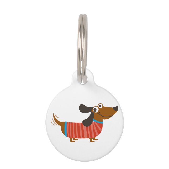 Dachshund Dog Pet ID Tag (Front)