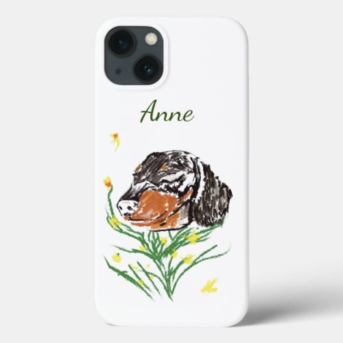 Dachshund DogPets  Pattern Spring Art iPhone 13 Case