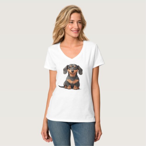 dachshund Dog Playful Wiener Spirit T_Shirt