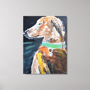 Dachshund Dog Portrait Canvas Print