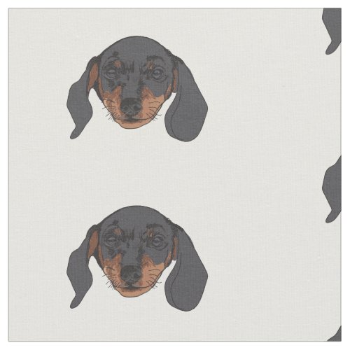 Dachshund dog Portrait Fabric