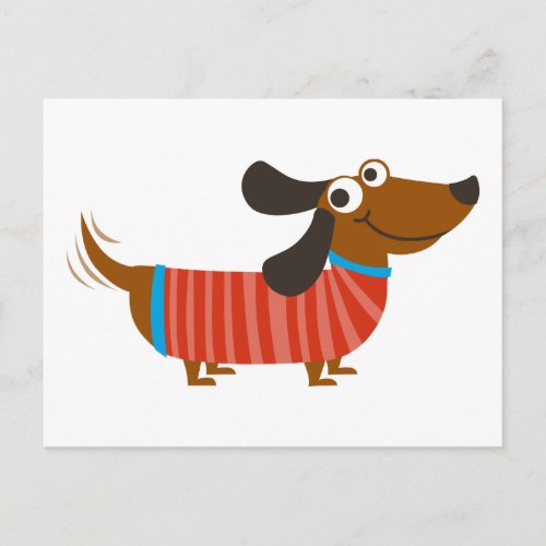 Dachshund Dog Postcard