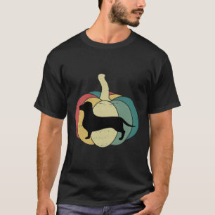 Dachshund Dog Pumpkin Retro Christian Halloween T-Shirt