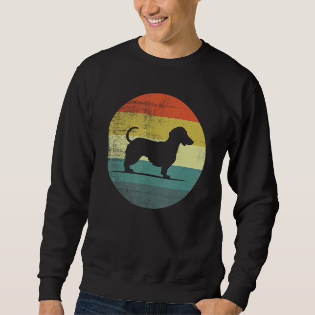 Dachshund Dog Retro Design Sweatshirt (Front)