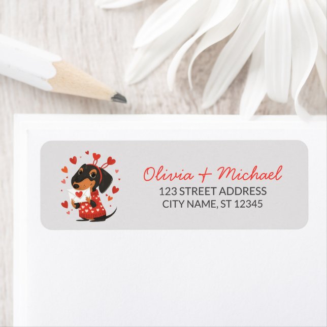 Dachshund Dog  Return Address    Label (Insitu)
