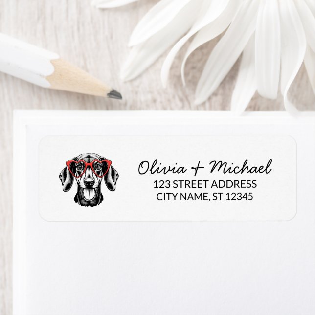 Dachshund Dog  Return Address    Label (Insitu)