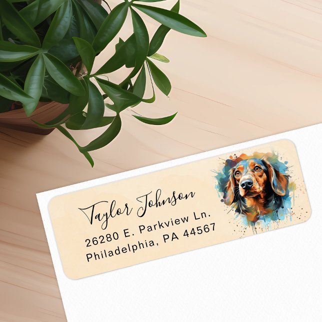 Dachshund Dog Return Address Label (Creator Uploaded)