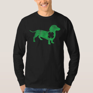Dachshund Dog Shamrock St Patrick S Day Saint Padd T-Shirt