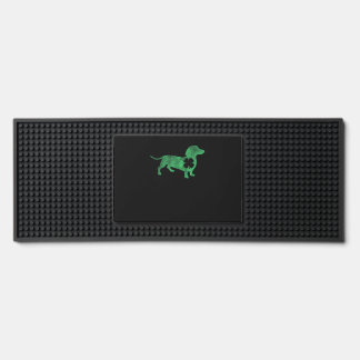 Dachshund Dog Shamrock St. Patrick's Day Saint Pad Bar Mat