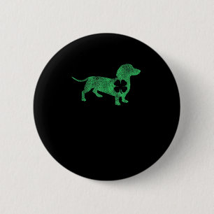 Dachshund Dog Shamrock St. Patrick's Day Saint Pad Button