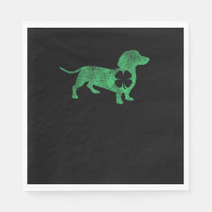 Dachshund Dog Shamrock St. Patrick's Day Saint Pad Napkins