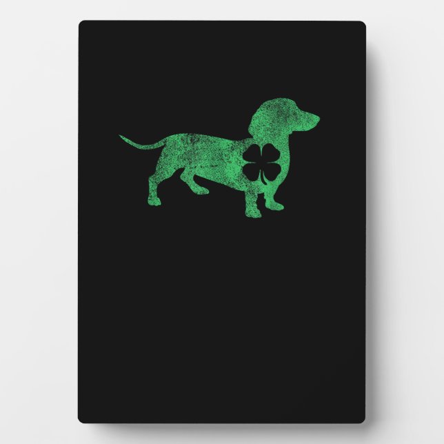 Dachshund Dog Shamrock St. Patrick's Day Saint Pad Plaque (Front)