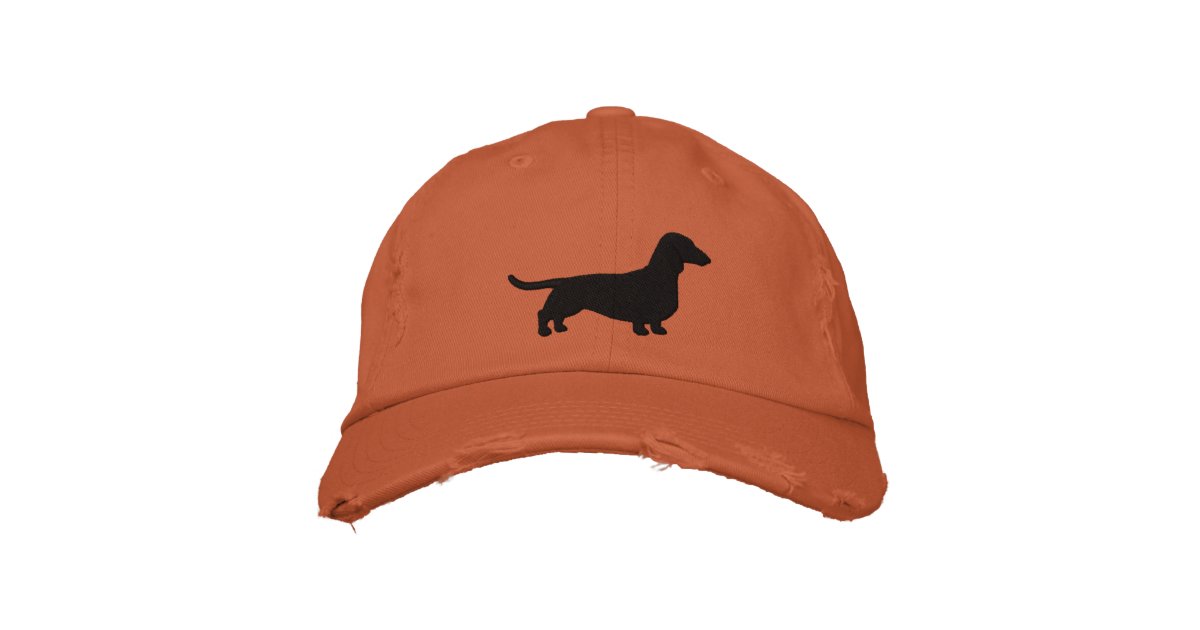 Dachshund Dog Silhouette Shorthaired Wiener Dog Embroidered