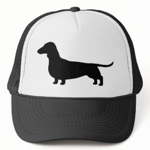 Dachshund Dog Silhouette Wiener Dog Weenie Trucker Hat