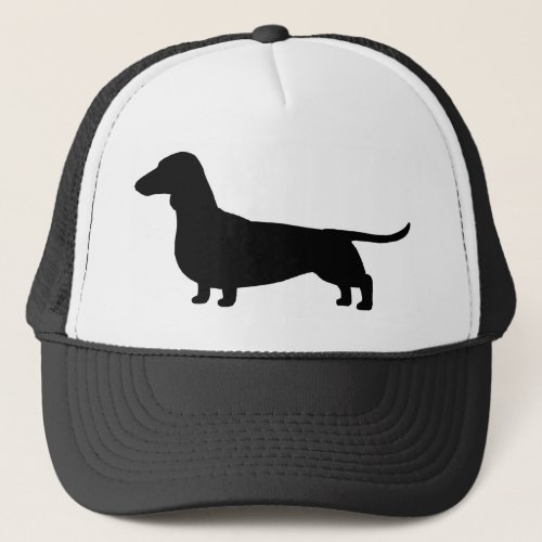 Dachshund Dog Silhouette Wiener Dog Weenie Trucker Hat