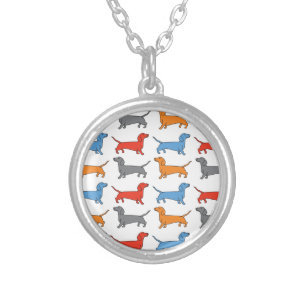 Dachshund Dog Silver Plated Necklace