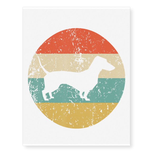 Dachshund Dog Temporary Tattoos (Front)