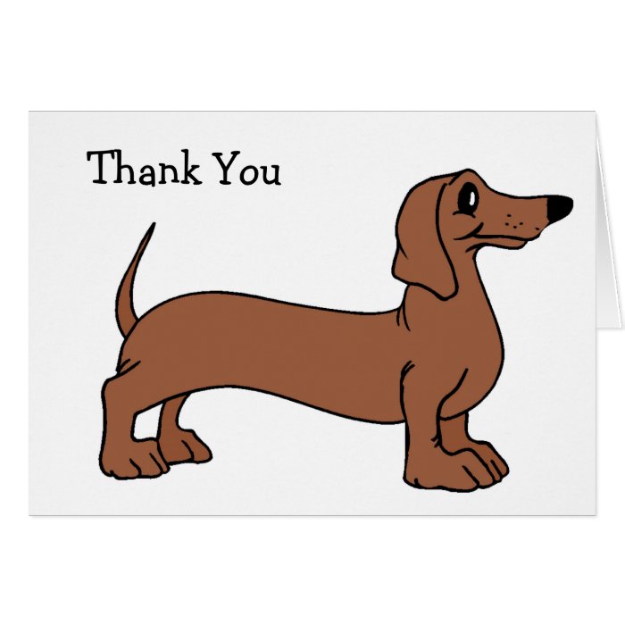 Dachshund Dog Thank You Cards