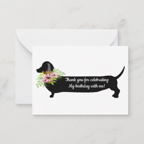 Dachshund Dog Thank You Cards