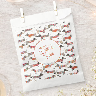Dachshund Dog Thank You Personalized Favor Bag