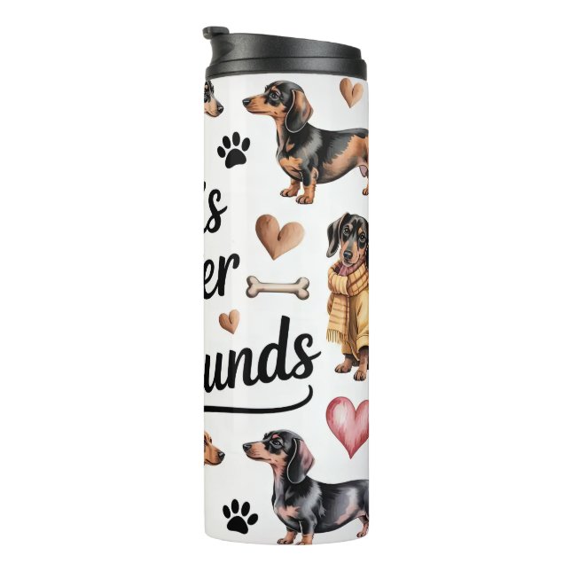 Dachshund Dog Thermal Tumbler (Rotated Right)