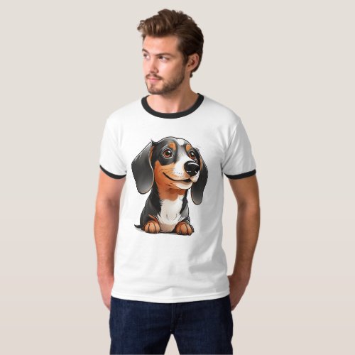 dachshund Dog Tiny Hound Delight T_Shirt