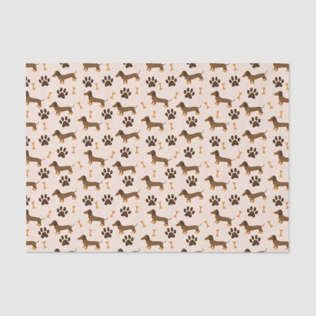 Dachshund Dog Tissue Paper (Front)