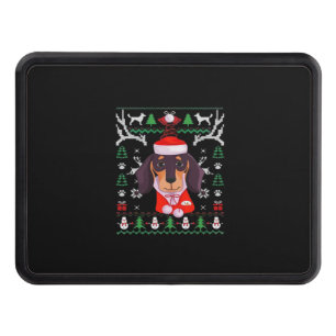 Dachshund Dog Ugly Christmas Classic T-Shirt Hitch Cover