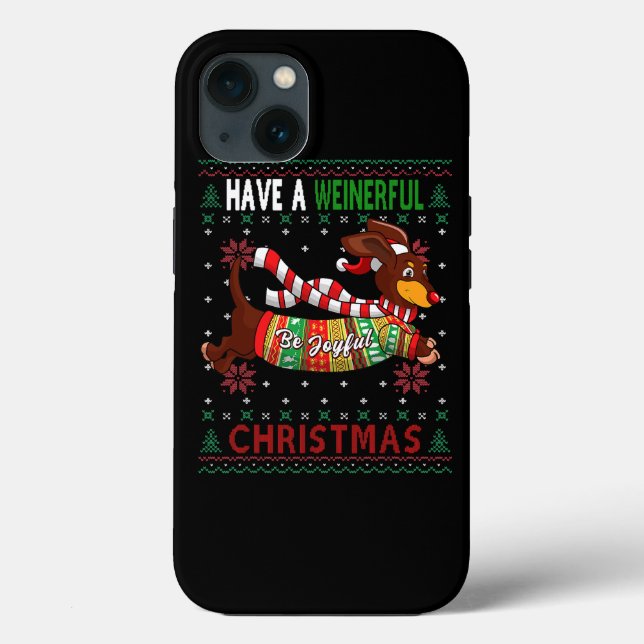 Dachshund Dog Ugly Christmas Doxie Lover Womens Gi Case-Mate iPhone Case (Back)