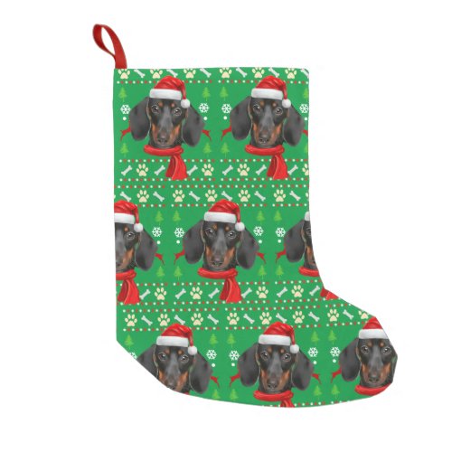 Dachshund Dog Ugly Christmas Small Christmas Stocking