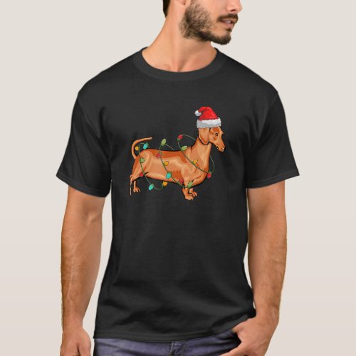 Dachshund Dog Ugly Christmas Sweater Xmas Tree Lig
