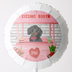 Dachshund Dog Valentine's Day Kissing Booth Balloon