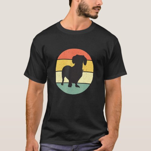 Dachshund Dog Vintage Retro Style Trendy T-Shirt