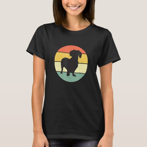 Dachshund Dog Vintage Retro Style Trendy T-Shirt