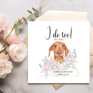 Dachshund Dog Wedding Cocktail Napkins