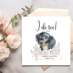 Dachshund Dog Wedding Cocktail Napkins