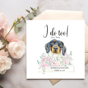 Dachshund Dog Wedding Cocktail Napkins