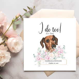 Dachshund Dog Wedding Cocktail Napkins