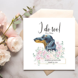 Dachshund Dog Wedding Cocktail Napkins
