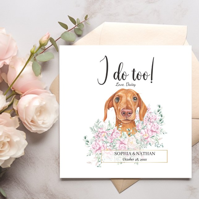 Dachshund Dog Wedding Cocktail Napkins (Creator Uploaded)