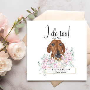 Dachshund Dog Wedding Cocktail Napkins
