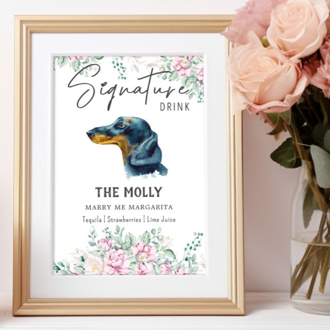 Dachshund Dog Wedding Signature Drink Sign (Creator Uploaded)
