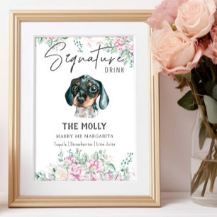 Dachshund Dog Wedding Signature Drink Sign
