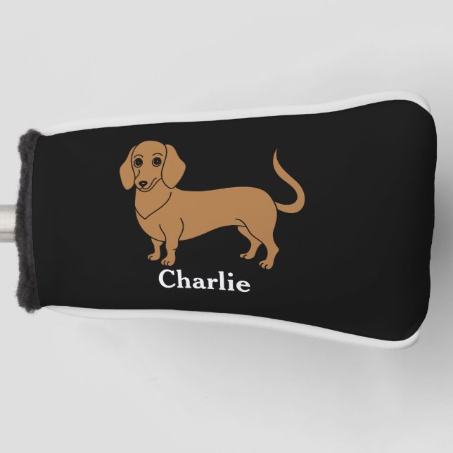Dachshund Dog Wiener Pet Cute Puppy Doxie Golf Head Cover (Front)