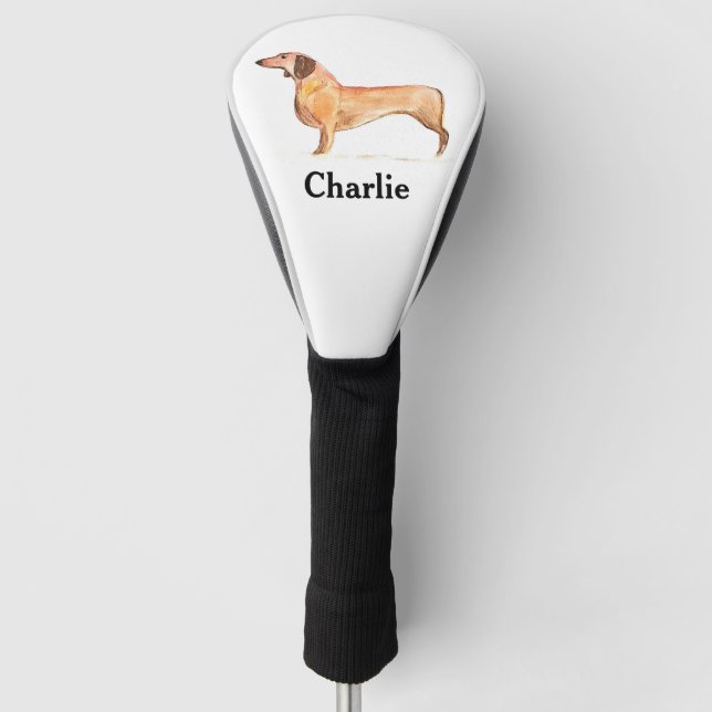 Dachshund Dog Wiener Pet Cute Puppy Doxie Golf Head Cover (Front)