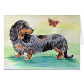 Dachshund Dog With Butterfly (Front Horizontal)