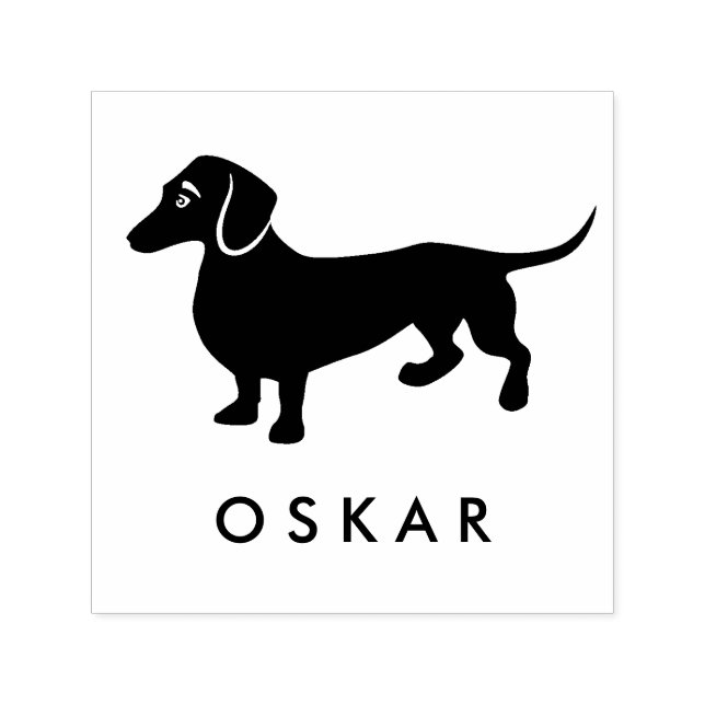 Dachshund Dog with Name Self-inking Stamp (Design)