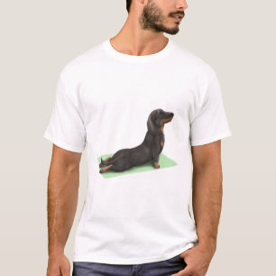 Dachshund Dog Yoga Pose Meditation Zen Workout Exe T-Shirt